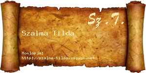 Szalma Tilda névjegykártya